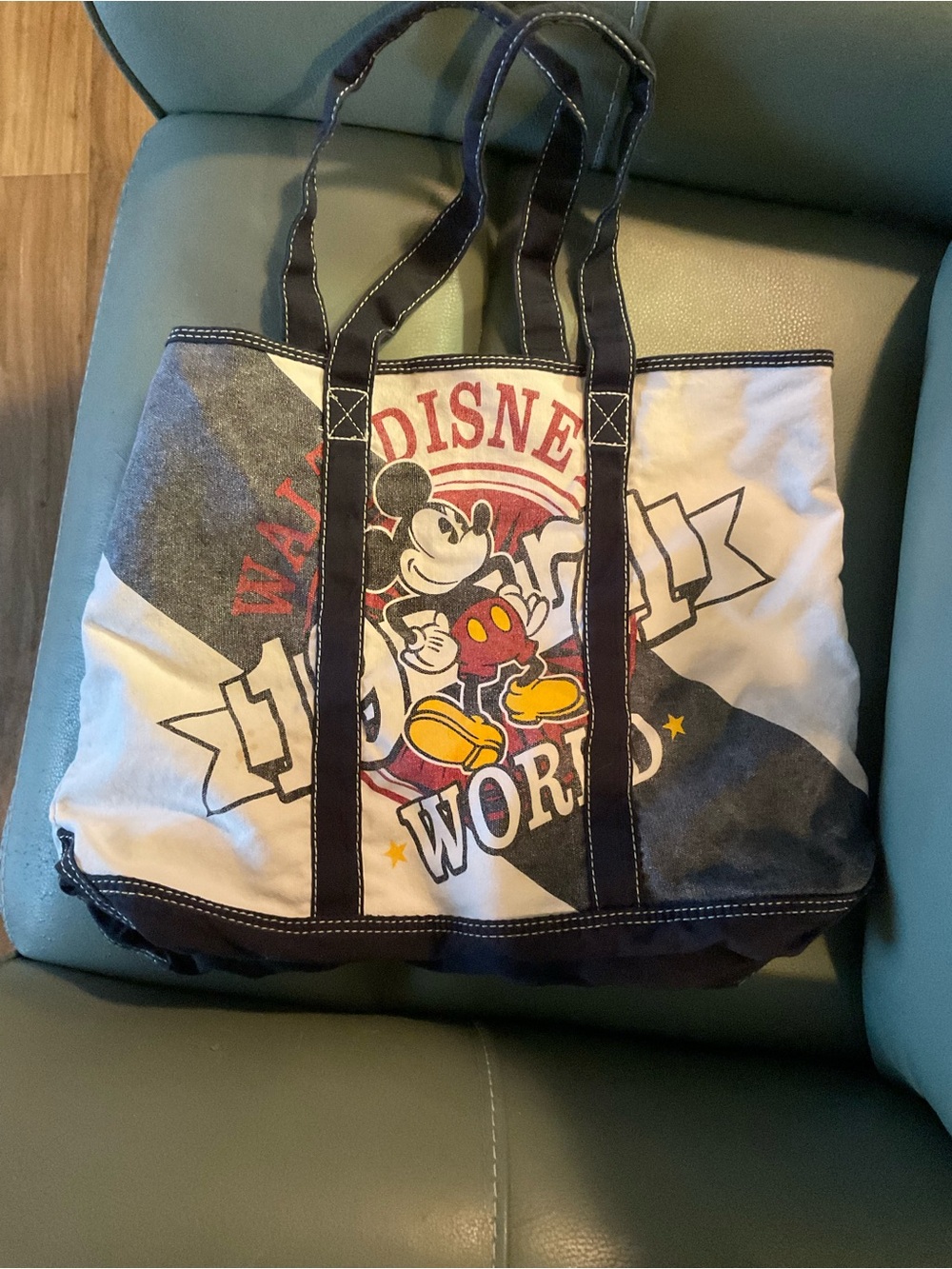 Disney World Mickey Mouse Large Canvas Tote